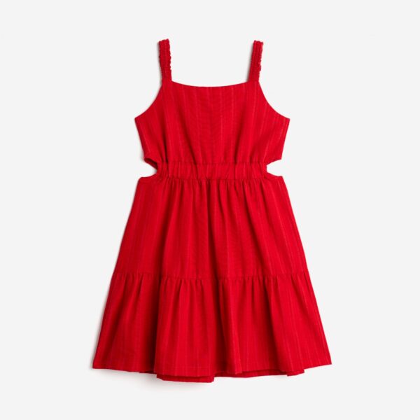 Φόρεμα ποπλίνα κορίτσι κόκκινο.